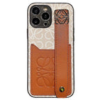 Loewe Phone Case Hand Strap Card Holder For Iphone 12 13 14 Pro Max Plus