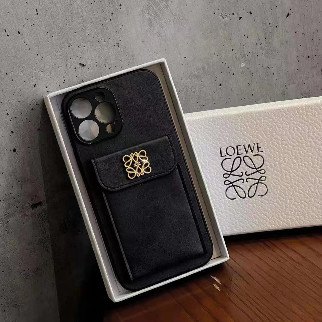 Loewe Iphone Case Card Holder Leather For Iphone 11 12 13 14 Pro Max