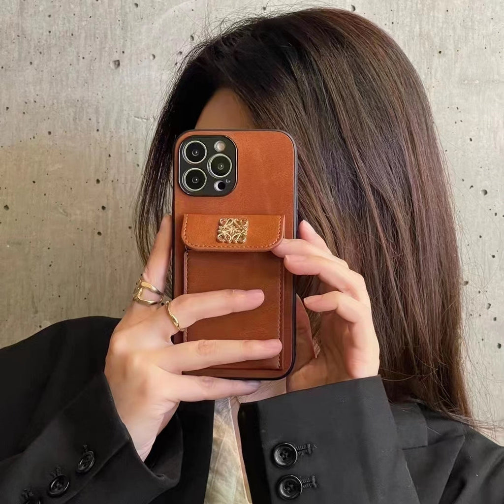 Loewe Iphone Case Card Holder Leather For Iphone 11 12 13 14 Pro Max