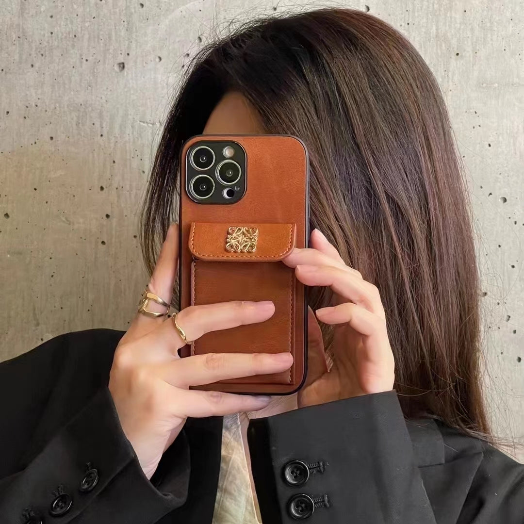 Loewe Iphone Case Card Holder Leather For Iphone 11 12 13 14 Pro Max