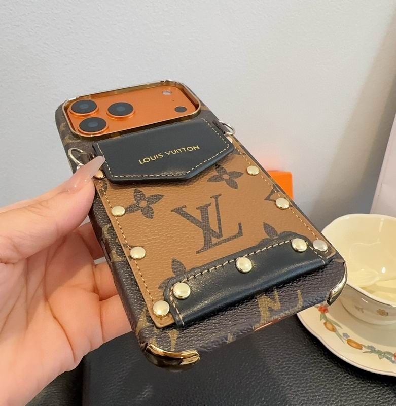 Louis Vuitton Card Holder Phone Case Crossbody 12-17 / Pro / Pro Max / Plus