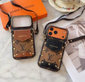 Louis Vuitton Card Holder Phone Case Crossbody 12-17 / Pro / Pro Max / Plus