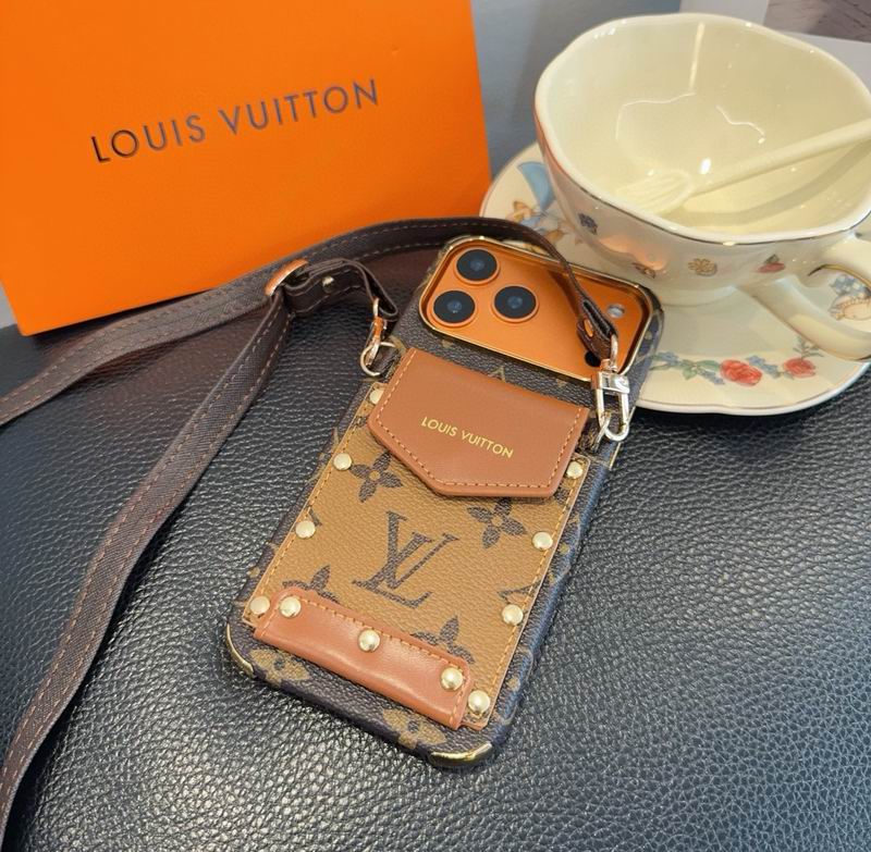 Louis Vuitton Card Holder Phone Case Crossbody 12-17 / Pro / Pro Max / Plus