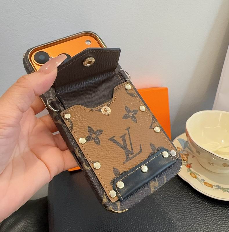 Louis Vuitton Card Holder Phone Case Crossbody 12-17 / Pro / Pro Max / Plus