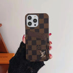 Lv Iphone Case Card Slot Accent Color For 11 12 13 14 15 16 Pro Max Plus Series