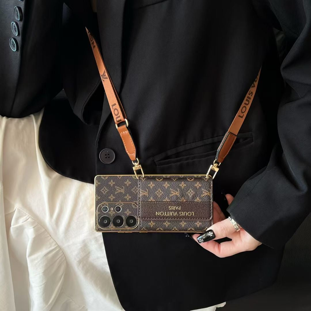 Luxury Style Samsung Galaxy Phone Case S22-S26 Plus Ultra Crossbody