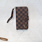 Classic Lv Leather Wallet Iphone Case 12-17 Pro Max Plus Air
