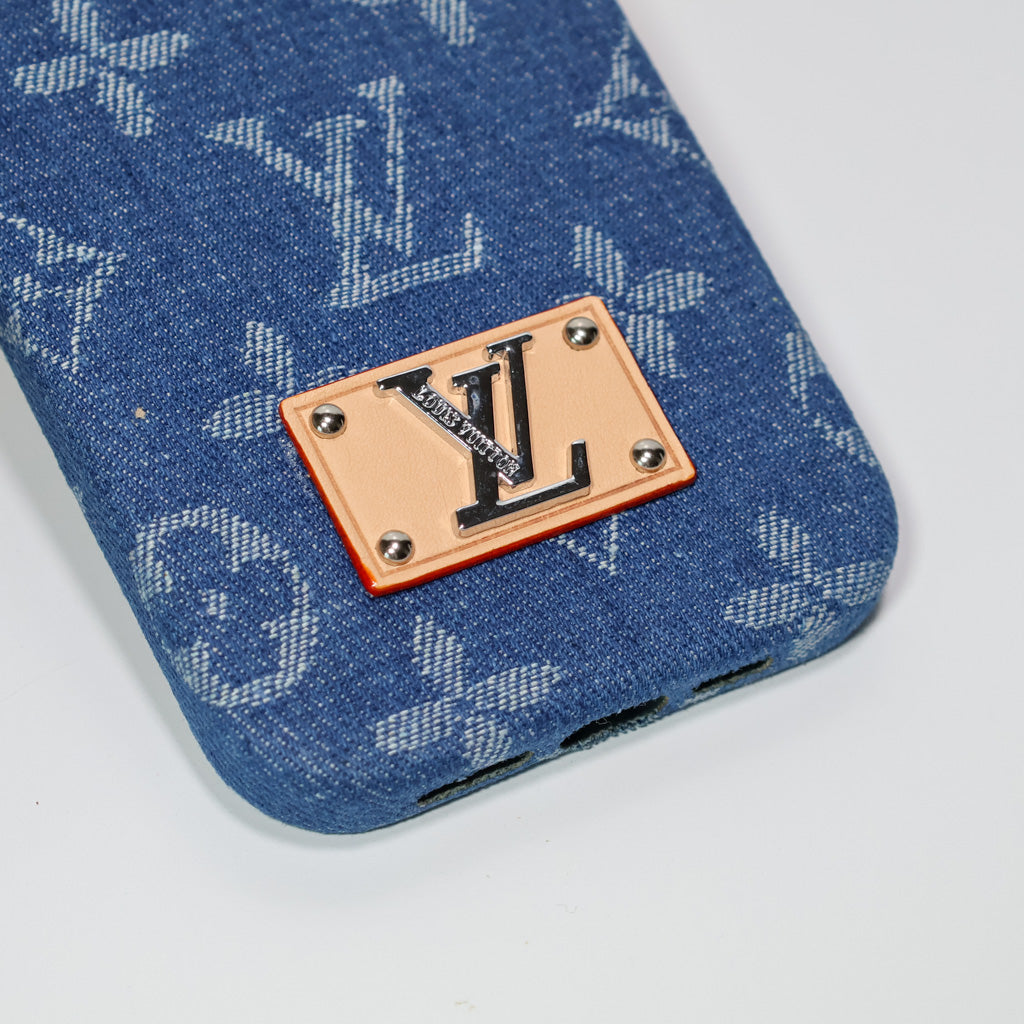 Denim Style Lv Case Iphone 13-16 Pro Max