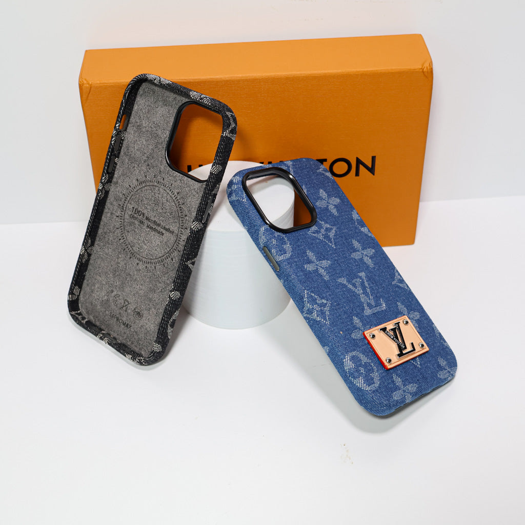 Denim Style Lv Case Iphone 13-16 Pro Max
