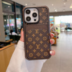 Lv Phone Case Card Holder Fashion Leather For Iphone 12 13 14 15 Pro Max Plus
