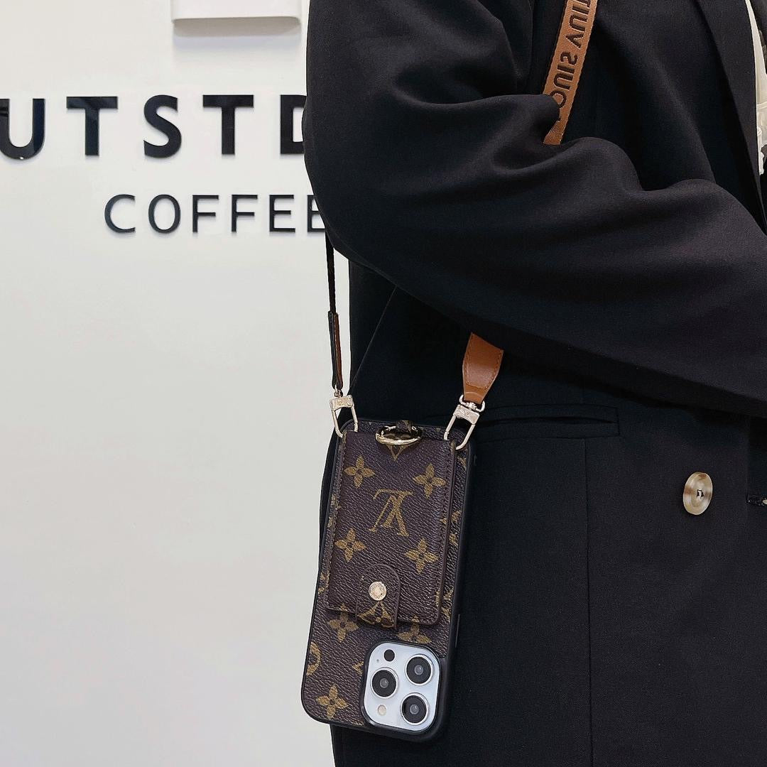Louis Vuitton Phone Case Cards Holder Crossbody For 12 13 14 15 16 Pro Max Plus Models