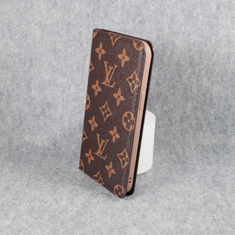 Louis Vuitton Phone Case Wallet For Iphone 12 13 14 15 16 Pro Max Plus Brown Monogram