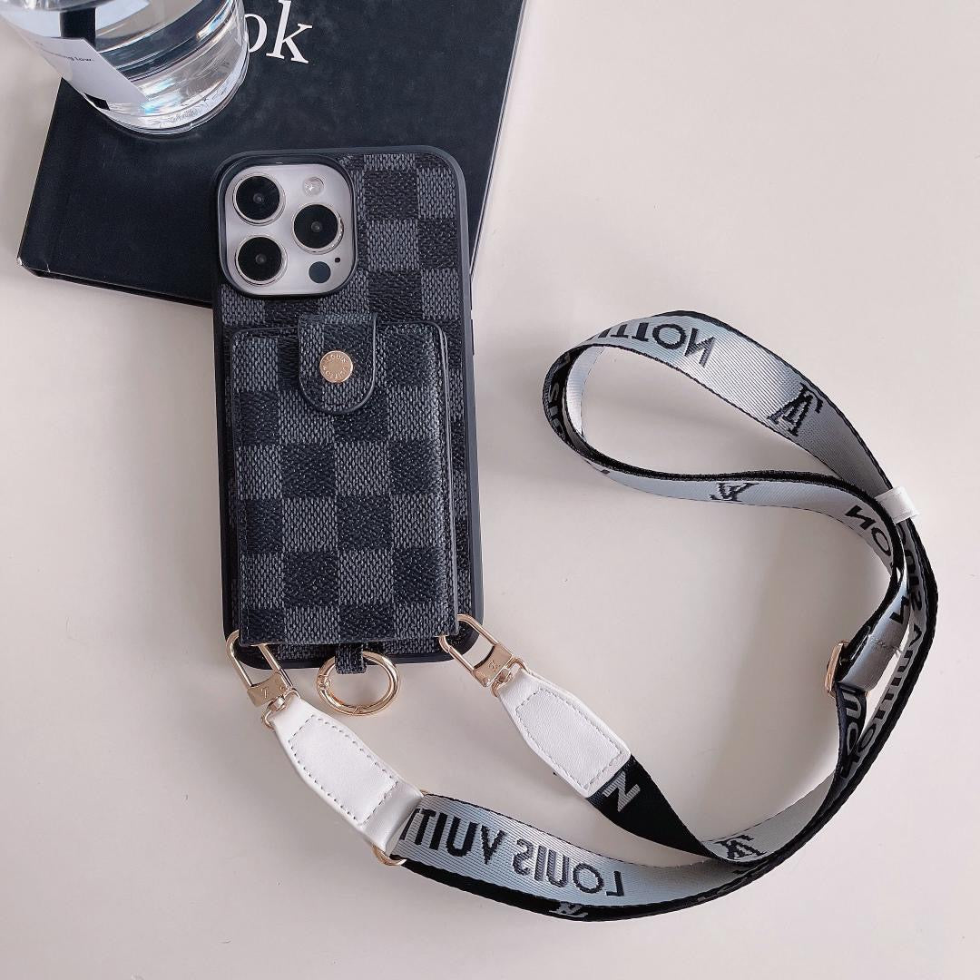 Louis Vuitton Phone Case Cards Holder Crossbody For 12 13 14 15 16 Pro Max Plus Models