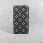 Louis Vuitton Wallet Phone Case For Iphone 11 12 13 14 15 16 Pro Max Plus Black Monogram