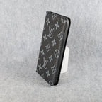 Louis Vuitton Wallet Phone Case For Iphone 11 12 13 14 15 16 Pro Max Plus Black Monogram