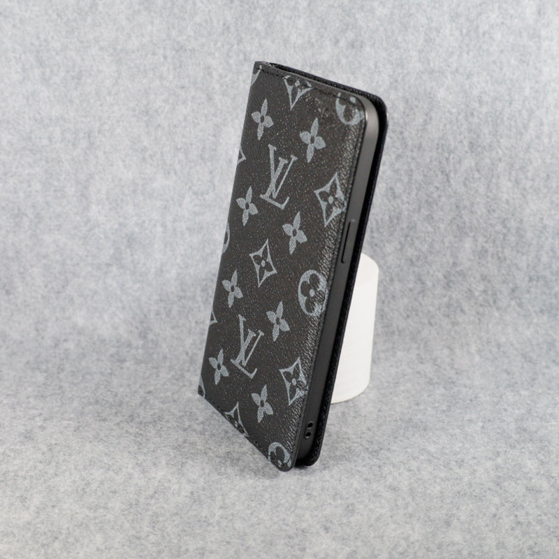 Louis Vuitton Wallet Phone Case For Iphone 11 12 13 14 15 16 Pro Max Plus Black Monogram