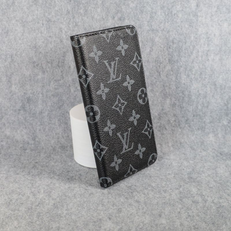 Louis Vuitton Wallet Phone Case For Iphone 11 12 13 14 15 16 Pro Max Plus Black Monogram