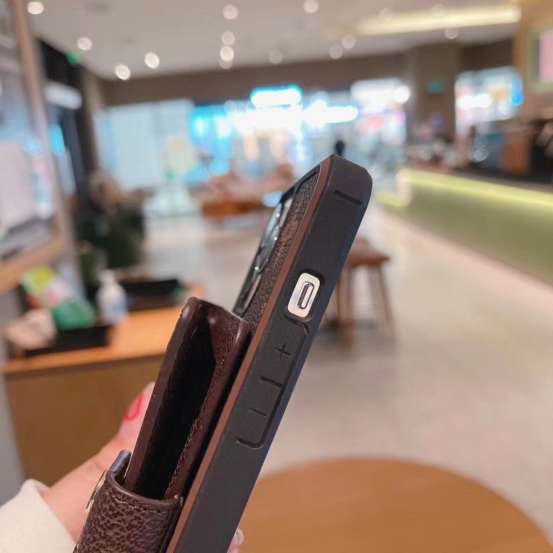Lv Card Slot Wallet Case For Iphone 12 13 14 15 16 Pro Max Plus