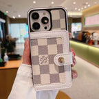 Lv Card Slot Wallet Case For Iphone 12 13 14 15 16 Pro Max Plus