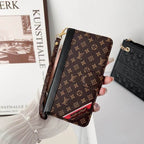 Fashion Designer Iphone Wallet Case Card Holder Kickstand For 12 13 14 15 16 Pro Max Plus Series
