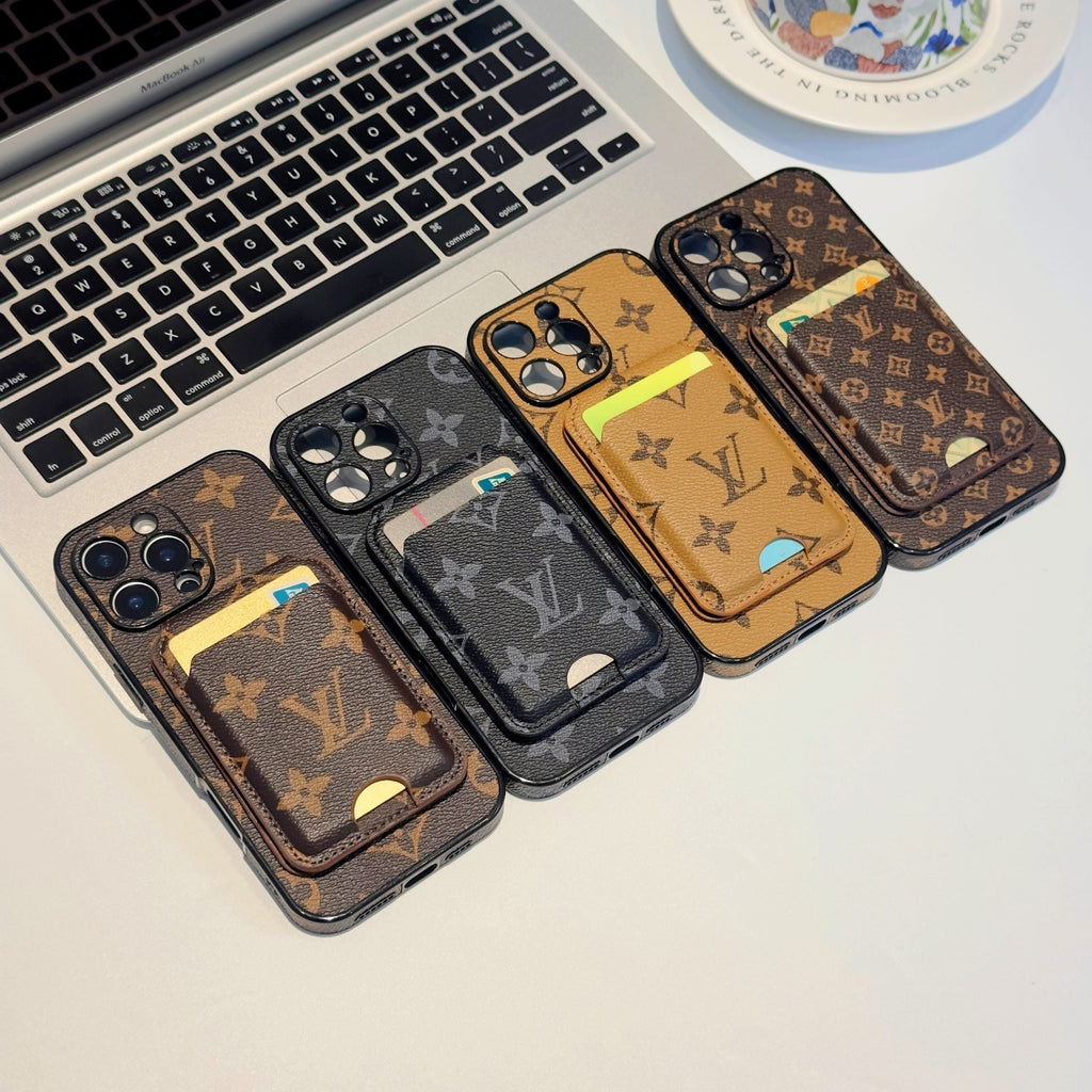 Lv Magsafe Iphone Case Magnetic Card Holder For 13-16 / Pro / Pro Max / Plus