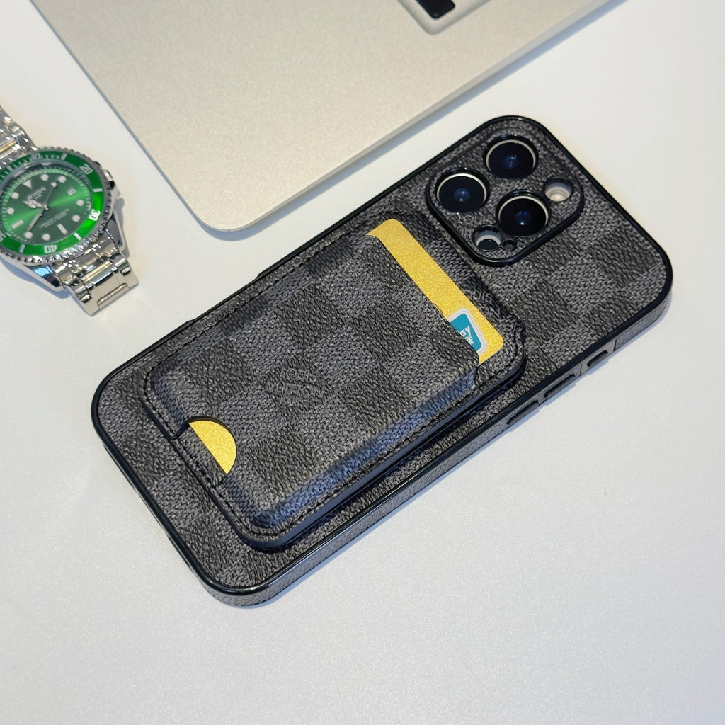 Lv Magsafe Iphone Case Magnetic Card Holder For 13-16 / Pro / Pro Max / Plus