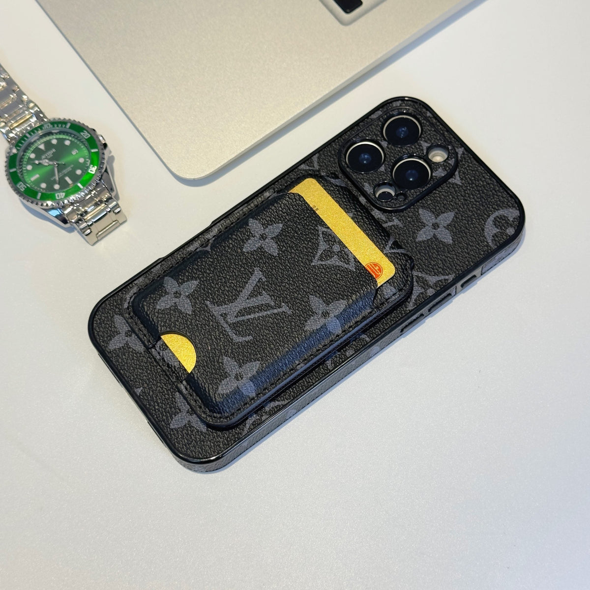 Lv Magsafe Iphone Case Magnetic Card Holder For 13-16 / Pro / Pro Max / Plus