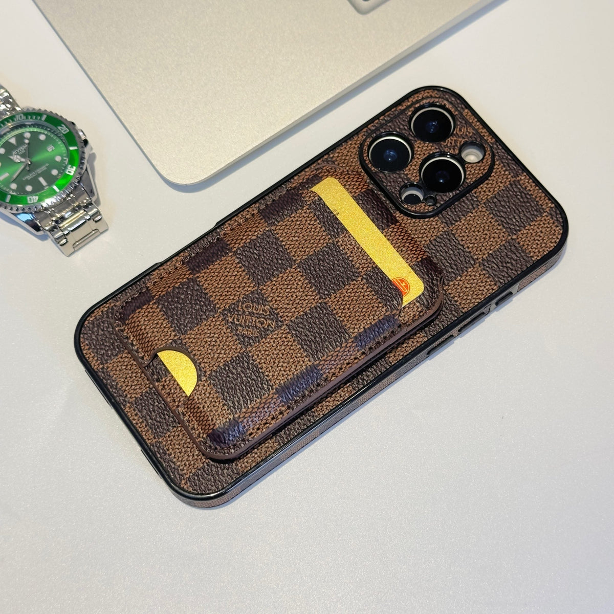 Lv Magsafe Iphone Case Magnetic Card Holder For 13-16 / Pro / Pro Max / Plus