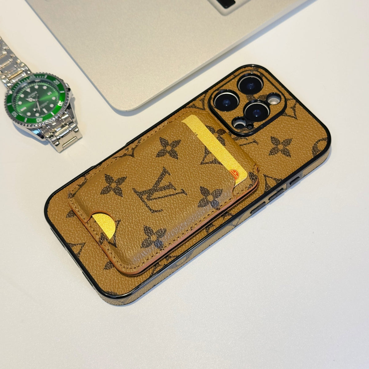 Lv Magsafe Iphone Case Magnetic Card Holder For 13-16 / Pro / Pro Max / Plus