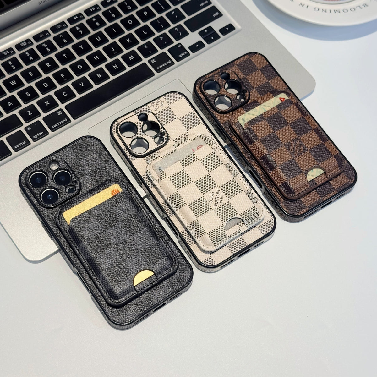 Lv Magsafe Iphone Case Magnetic Card Holder For 13-16 / Pro / Pro Max / Plus
