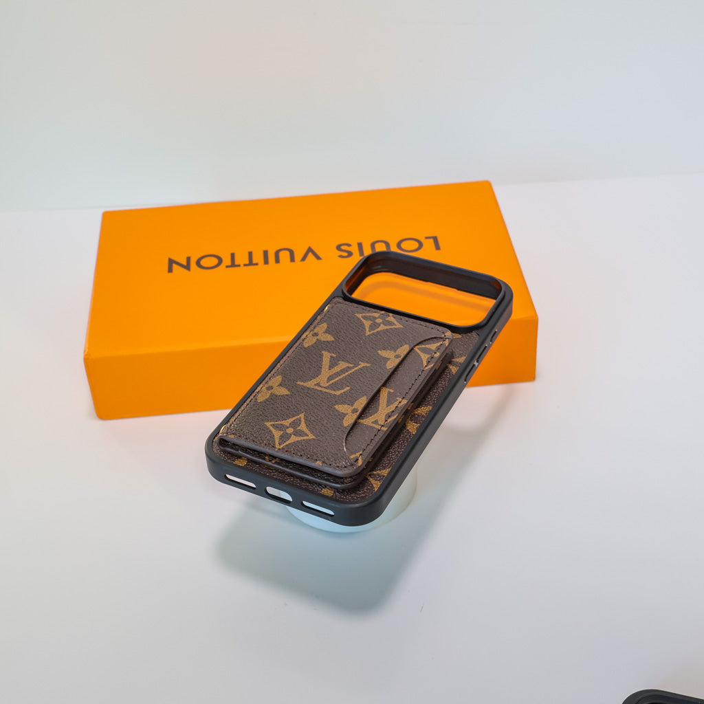 Fashion Leather Card Holder Lv Case Wallet Iphone 17 / Pro / Max / Air