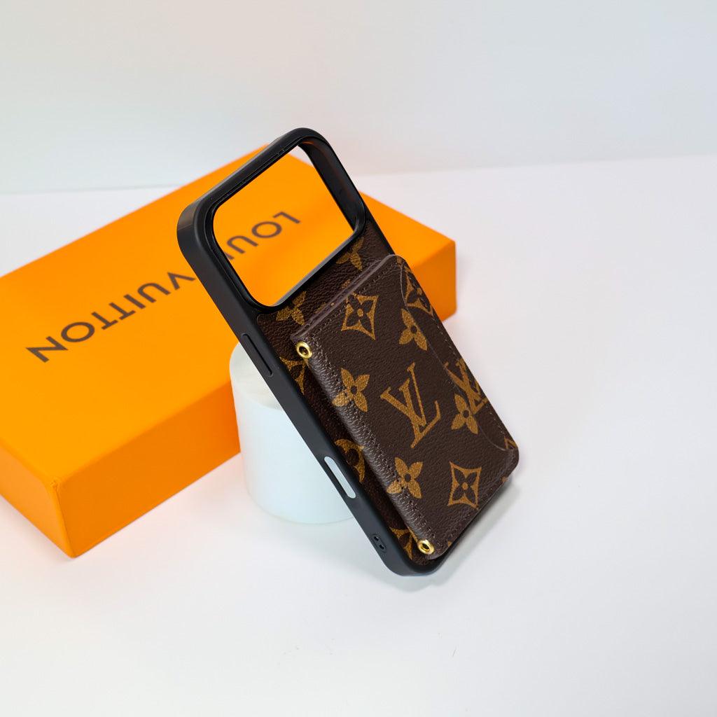 Fashion Leather Card Holder Lv Case Wallet Iphone 17 / Pro / Max / Air