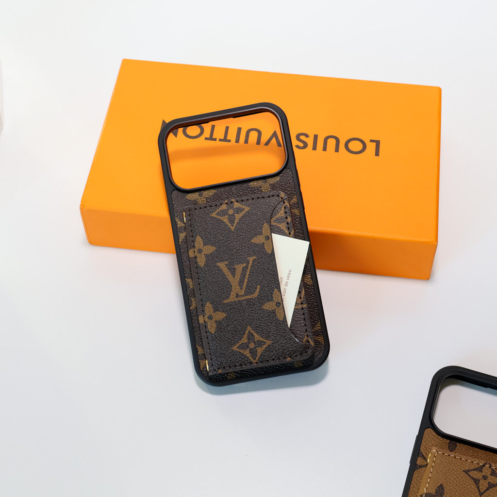 Fashion Leather Card Holder Lv Case Wallet Iphone 17 / Pro / Max / Air