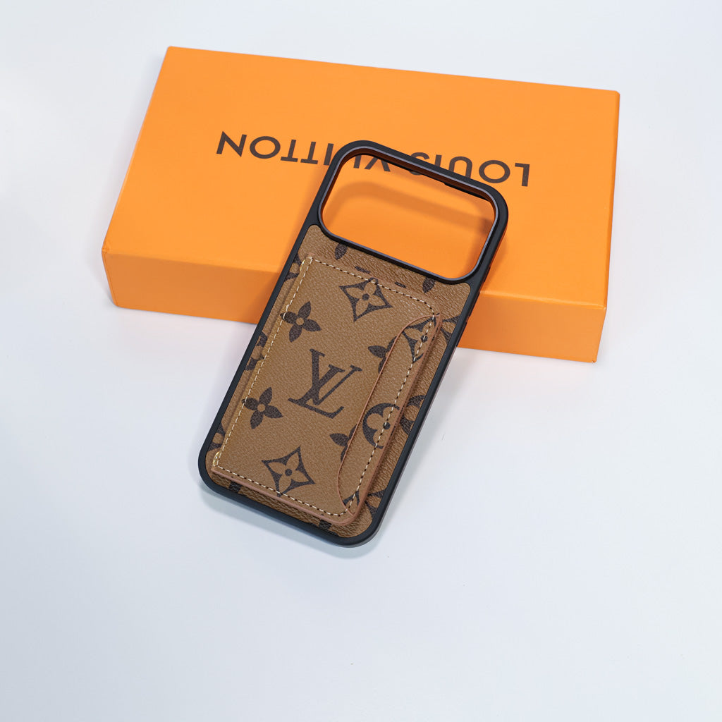 Fashion Leather Card Holder Lv Case Wallet Iphone 17 / Pro / Max / Air