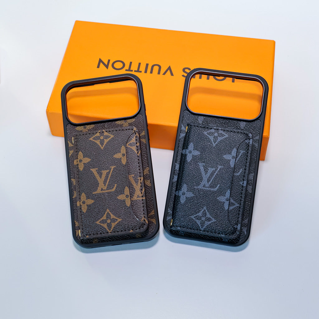 Fashion Leather Card Holder Lv Case Wallet Iphone 17 / Pro / Max / Air
