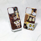 Lv Transparent Phone Case Labubu Monogram Pattern