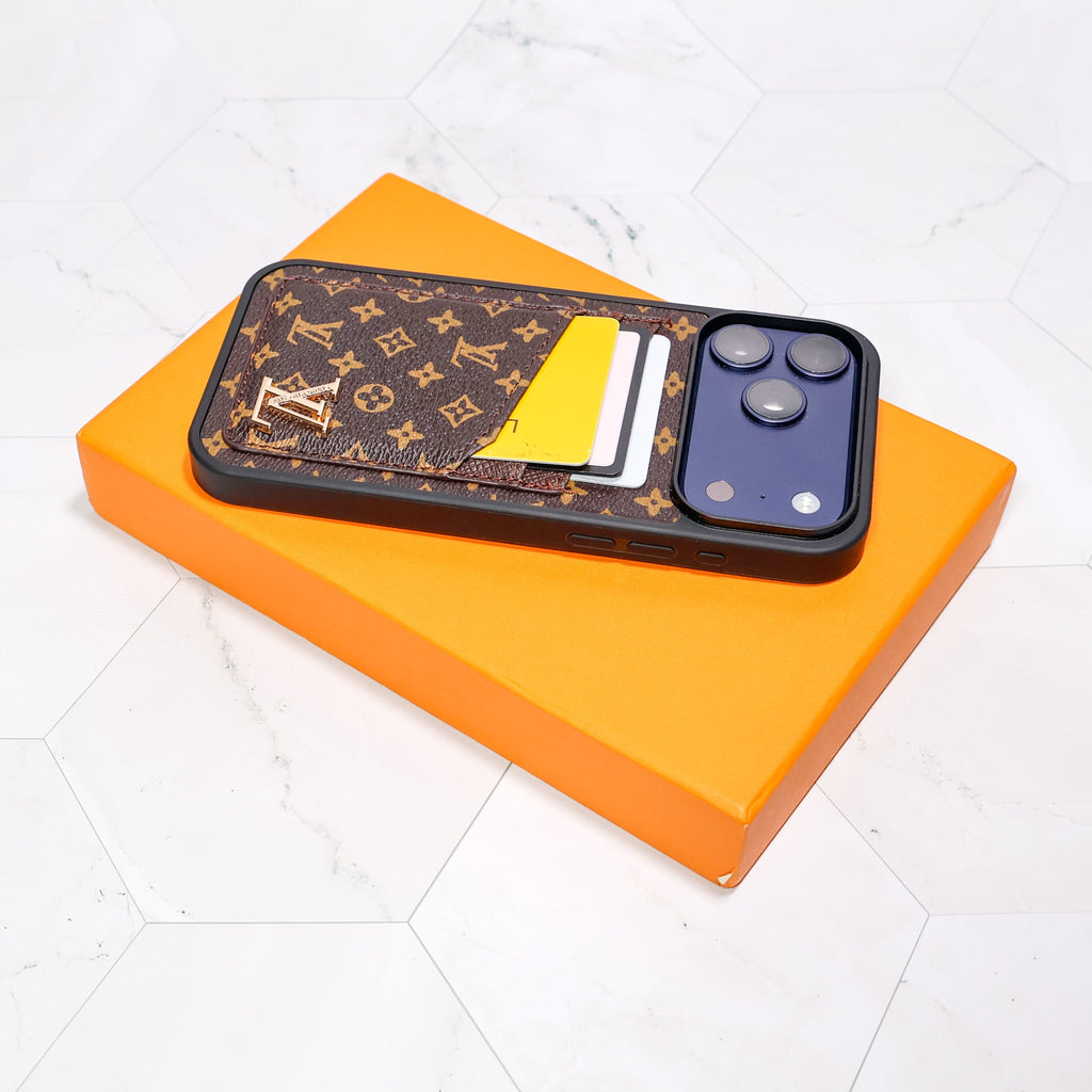 Lv Iphone Card Holder Case For 12-17 / Pro / Pro Max / Plus / Air