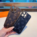 Lv Iphone Case Card Holder Back Cover For Iphone 12 13 14 15 16 Pro Max Plus