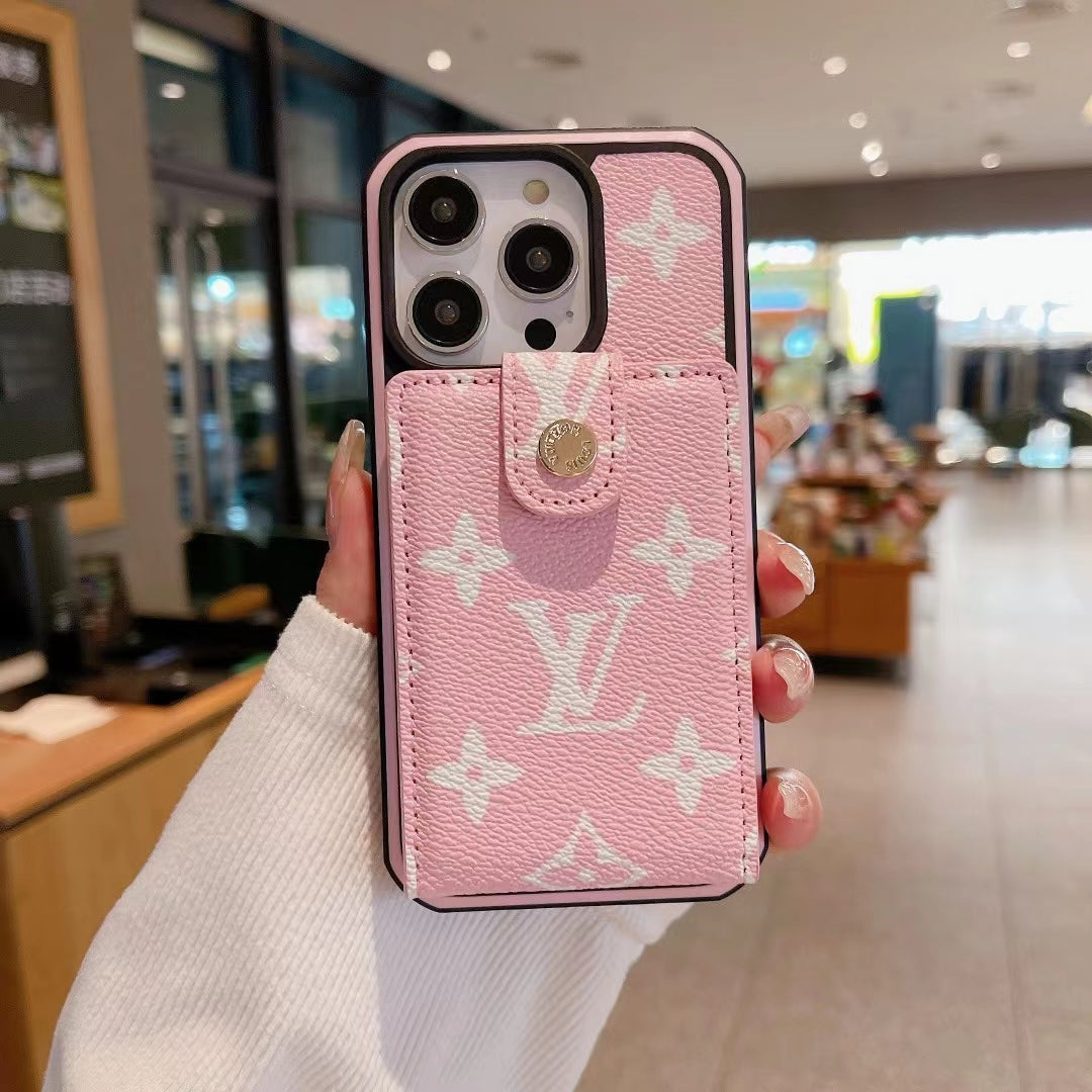 Lv Iphone Wallet Case Card Holder For 11 12 13 14 15 16 Pro Max Plus