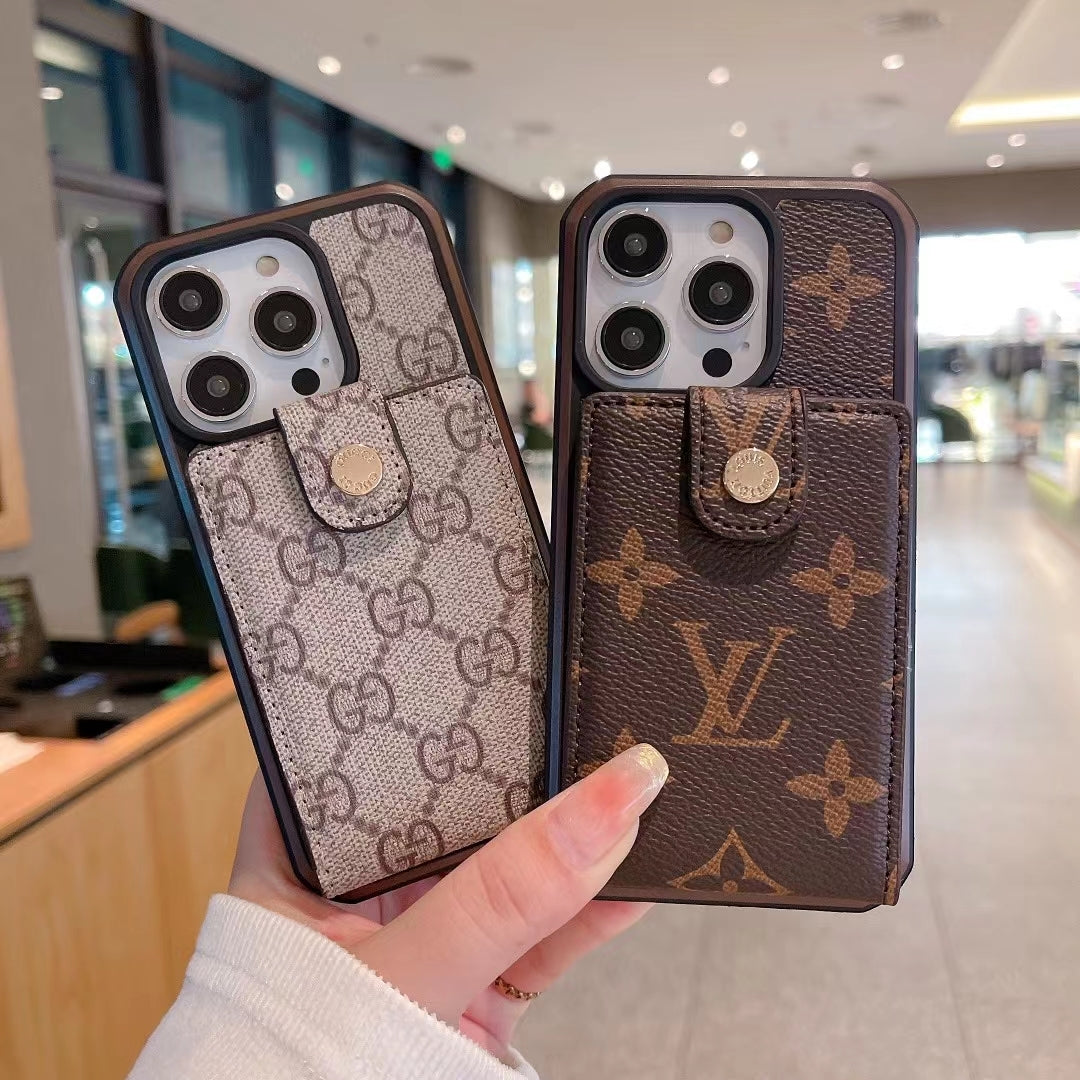 Lv Iphone Wallet Case Card Holder For 11 12 13 14 15 16 Pro Max Plus