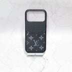 Black Monogram Lv Iphone Case For 12-17 Series