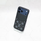 Black Monogram Lv Iphone Case For 12-17 Series
