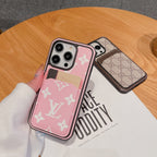 Lv Phone Case Card Holder Fashion Leather For Iphone 12 13 14 15 Pro Max Plus