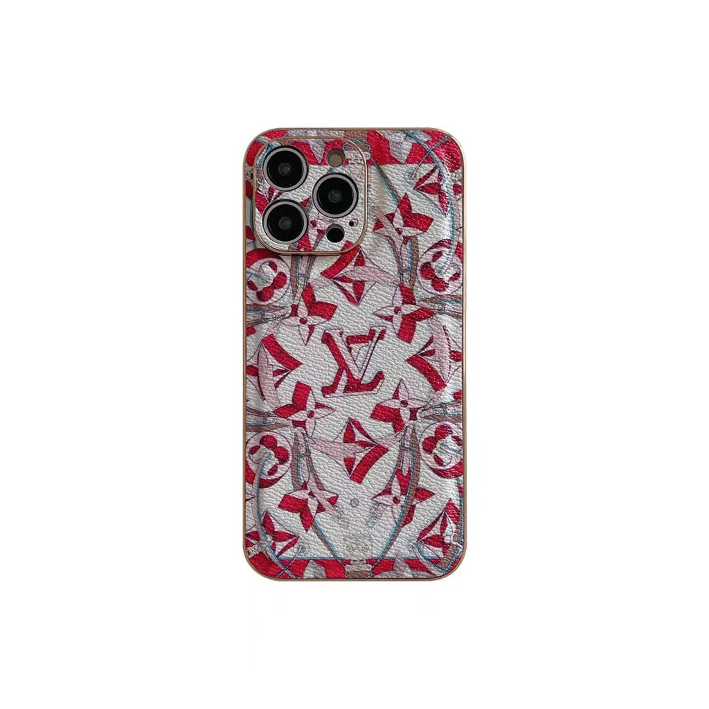Lv Phone Case For Iphone 12 13 14 15 16 Pro Max Quilted Leather