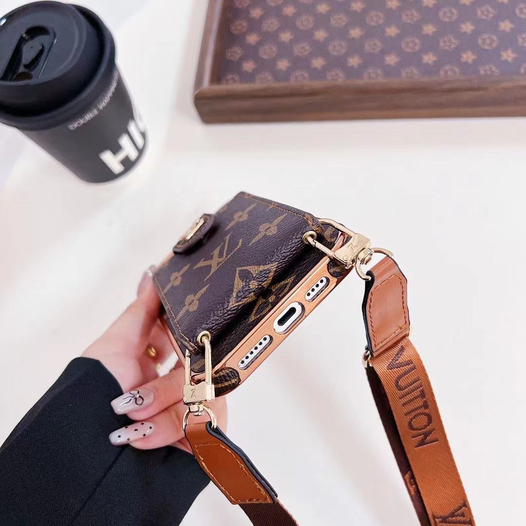 Luxury Crossbody Phone Case Card Holder Iphone 12 13 14 15 16 Pro Max