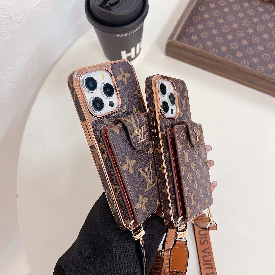 Luxury Crossbody Phone Case Card Holder Iphone 12 13 14 15 16 Pro Max