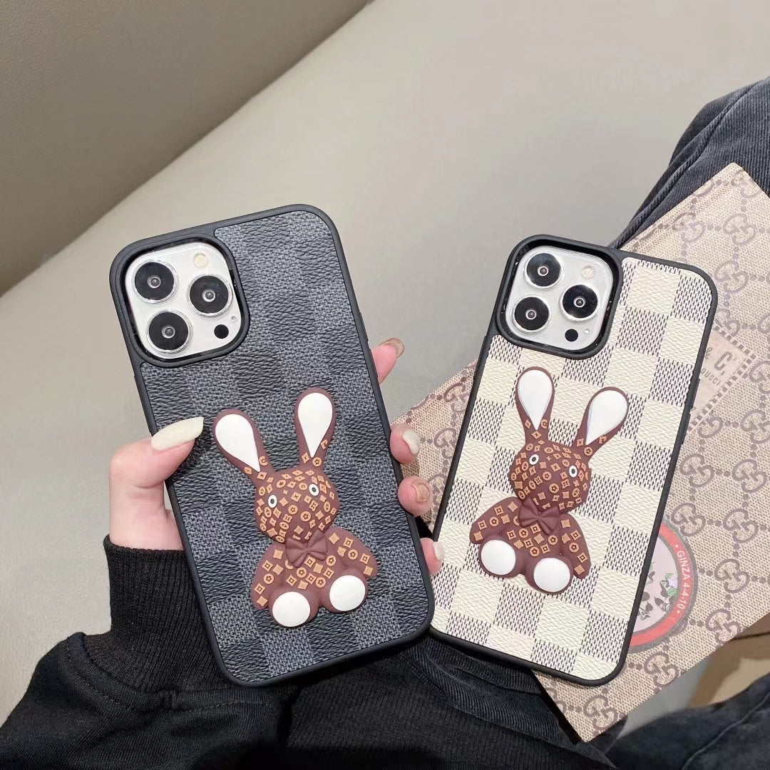 3D Luxury Designer Iphone Case Checkered Pattern For 11 12 13 14 Pro Max