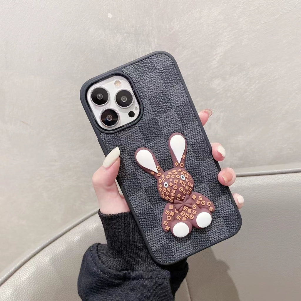 3D Luxury Designer Iphone Case Checkered Pattern For 11 12 13 14 Pro Max