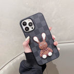 3D Luxury Designer Iphone Case Checkered Pattern For 11 12 13 14 Pro Max