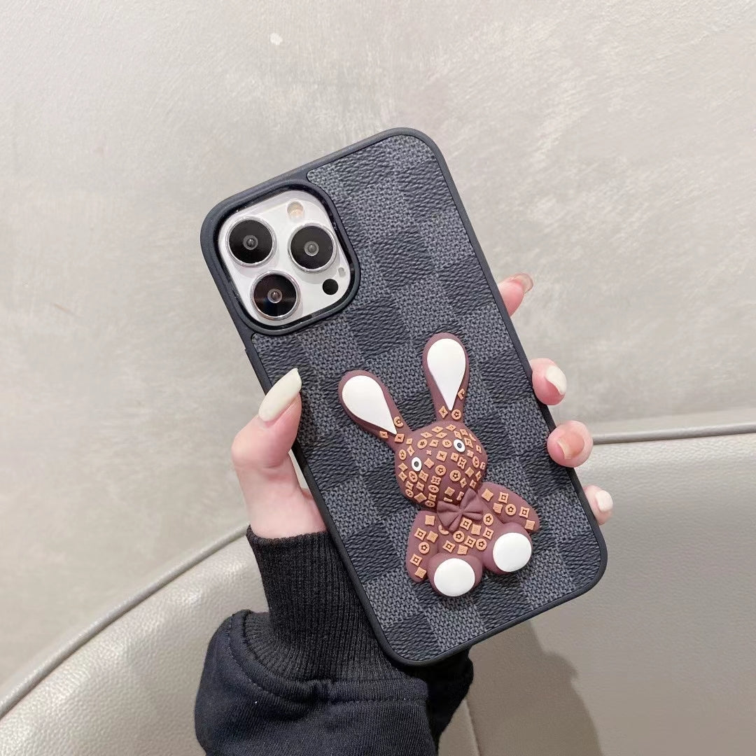 3D Luxury Designer Iphone Case Checkered Pattern For 11 12 13 14 Pro Max